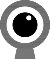 black and white illustration of web camera icon. vector