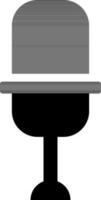Flat style microphone icon or symbol. vector