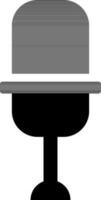 Flat style microphone icon or symbol. vector