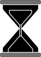 Isolated hourglass icon in black and white color. vector