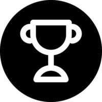 Trophy cup icon in flat style. vector