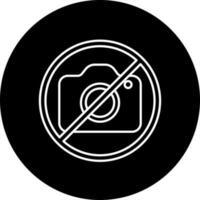 No Camera Icon In black and white Color. vector