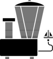 Mixer Grinder Icon In black and white Color. vector