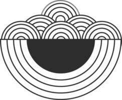 Doddle LadooSweets Ball Eleement In Black And White Color. vector