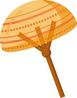 Traditional Umbrella Olakkuda Element In Orange Color. vector