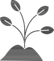 Glyph Style Sprout Or Plantation Icon. vector
