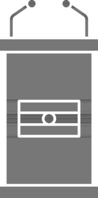 Speech Podium Or Rostrum Icon In black and white Color.