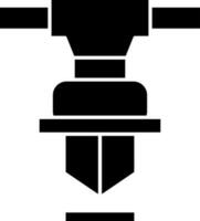 Sprinkler Icon In Glyph Style. vector