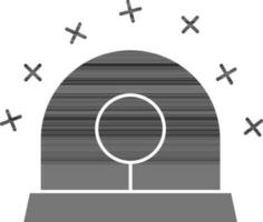 Alarm Bell Icon In black and white Color. vector
