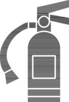 Fire Extinguisher Icon In black and white Color. vector