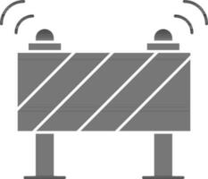 Barrier Icon In black and white Color. vector