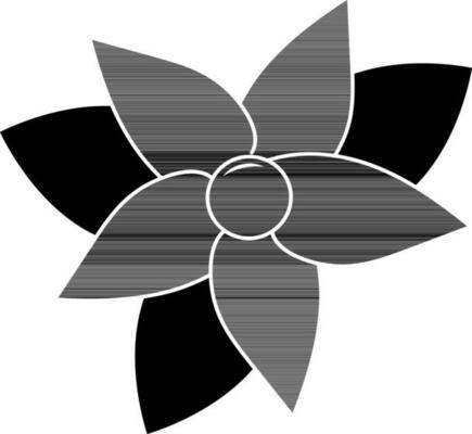 Isolated Flower Icon In Glyph Style.