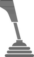 Gear Stick Icon In Black And White Color. vector