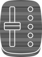 Isolated Automatic Transmission Icon In black and white Color. vector