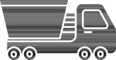 Garbage Truck Icon Or Symbol In Glyph Style. vector