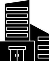 black and white Color Building Icon. vector