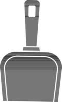 Isolated Dustpan Icon In Black And White Color. vector