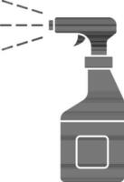 Glyph Style Spray Bottle With Mist Icon. vector