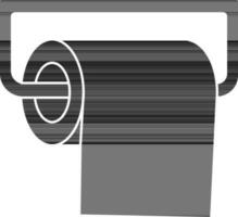 Toilet Paper Icon Or Symbol In Glyph Style. vector