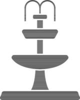 Two Tier Fountain Icon In Black Color. vector