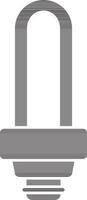 LED Or CFL Bulb Icon In Glyph Style. vector