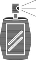 Spray Can Icon In black and white Color. vector