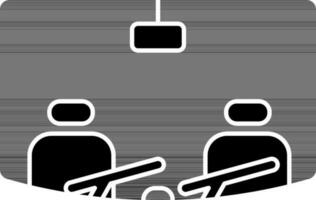 Windshield Wiper Icon In black and white Color. vector