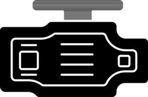 Engine Icon In black and white Color. vector