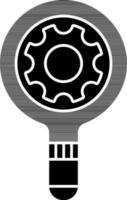 Setup Management Icon In black and white Color. vector