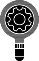 Setup Management Icon In black and white Color. vector