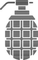 Grenade Icon In Black And White Color. vector