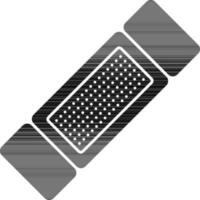 Bandage Icon In Black And White Color. vector
