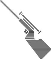 Sniper Rifle Icon In Black And White Color. vector