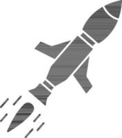 Illustration of Missile Icon in Flat Style. vector