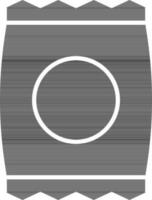 Snack Pack Icon In black and white Color. vector