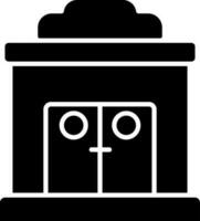 Building Icon In black and white Color. vector