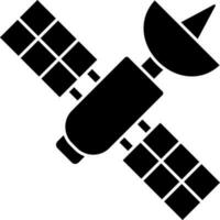ilustración de satélite icono en glifo estilo. vector