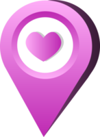 Pin icon on navigation map. Pin landmarks or show right way. Flat line style for map design. png