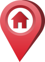 Pin icon on navigation map. Pin landmarks or show right way. Flat line style for map design. png