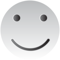 Emotional emoticon with happy smiley face. concept of evaluation and feedback png