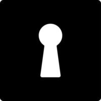 Illustration of keyhole glyph icon. vector