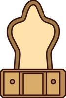 Mirror Drawers Icon In Brown Color. vector