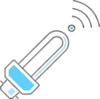 Blue and Black Wifi Connect CFL Icon. vector