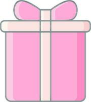vector ilustración de rosado color regalo caja icono.