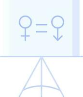 Illustration of Blue Color Gender Equality On Board Icon. vector