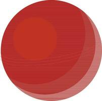 Red Ball Element In Flat Style. vector