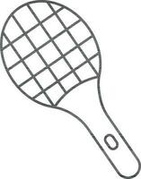 Mosquito Fly Swatter Icon In Line Art. vector