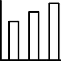 Flat style Bar graph icon in line art. vector