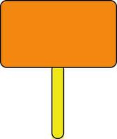Election blank voting board in oranage and yellow color. vector