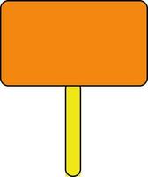 Election blank voting board in oranage and yellow color. vector